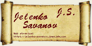 Jelenko Savanov vizit kartica